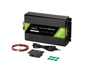 EcoLine - Inverter 12V To 220V/230V - 2000w Power - Pure sine wave - Voltage converter