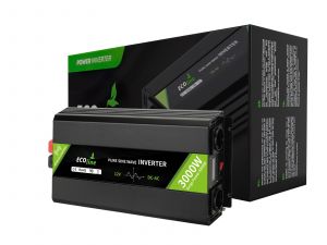 EcoLine - Inverter 12V To 220V/230V - 3000w Power - Pure sine wave - Voltage converter