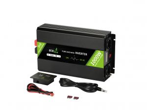 EcoLine - Omvormer 24V Naar 220V/230V - 1000w Vermogen - Zuivere sinus - Auto omvormer - Remote Controlled
