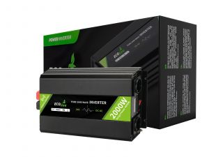 EcoLine - Omvormer 24V Naar 220V/230V - 2000w Vermogen - Zuivere sinus - Spanningomvormer - Remote Controlled