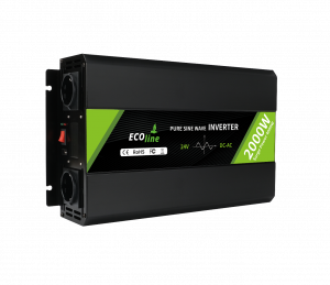 EcoLine - Inverter 24V To 220V/230V - 2000w Power - Pure sine wave - Voltage converter